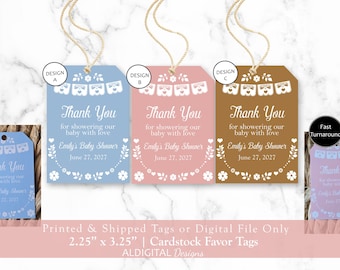 Cielito Lindo Favor Tags, Hermoso Carino Party Favor Tags, Baby Shower Favor Tags
