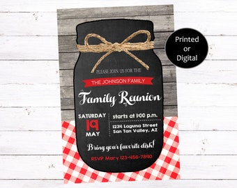 Family Reunion Invitation, Family Reunion BBQ invitation, Family Picnic Reunion Invitation, Picnic Invitation