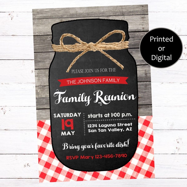 Family Reunion Invitation, Family Reunion BBQ invitation, Family Picnic Reunion Invitation, Picnic Invitation