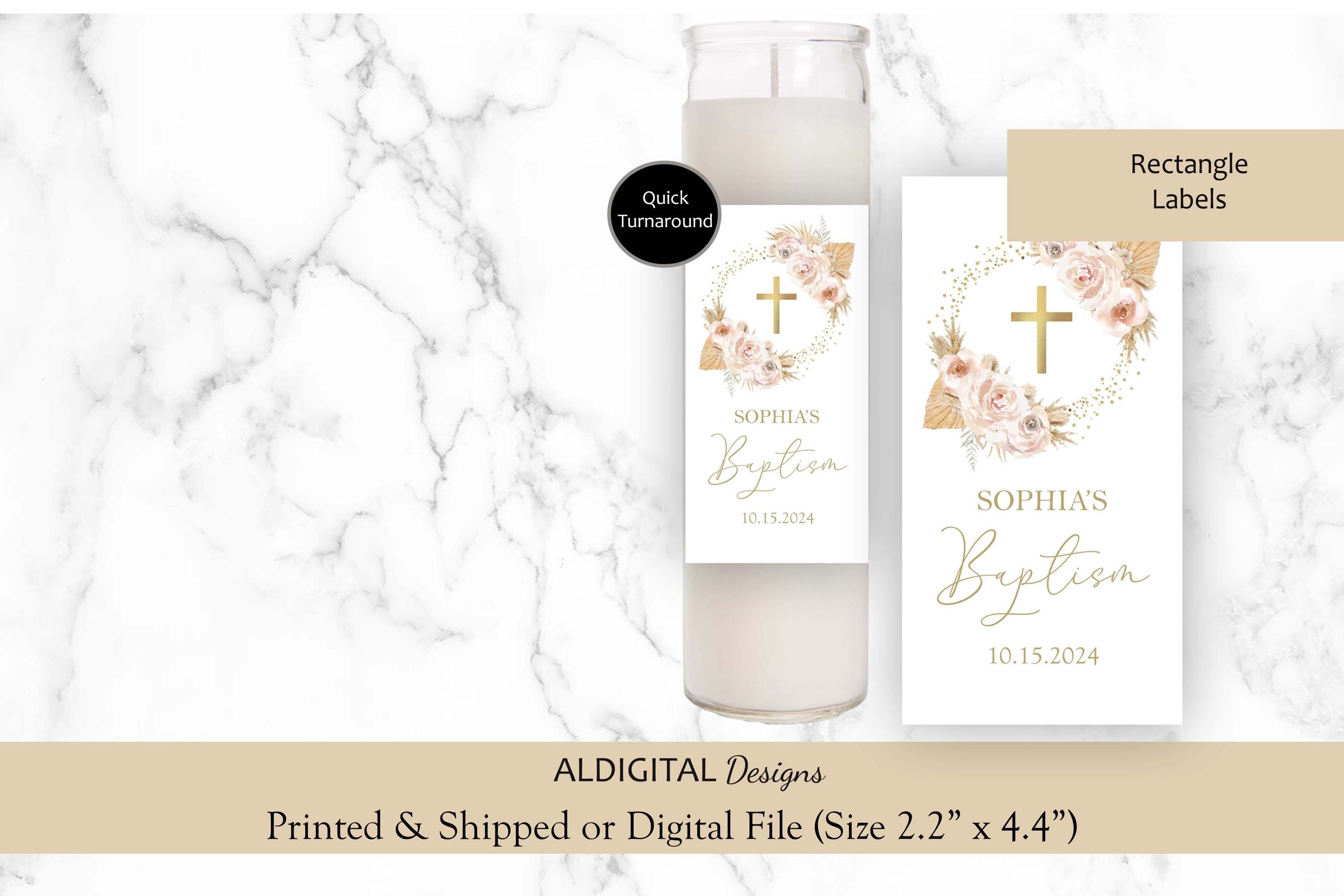 Baptism Prayer Candle Labels, Baptism Prayer Candle Sticker Labels ...