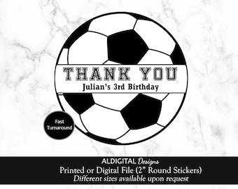 Soccer Stickers, Soccer Favor Stickers, Soccer Birthday Favor Stickers, Soccer Game Favor Stickers