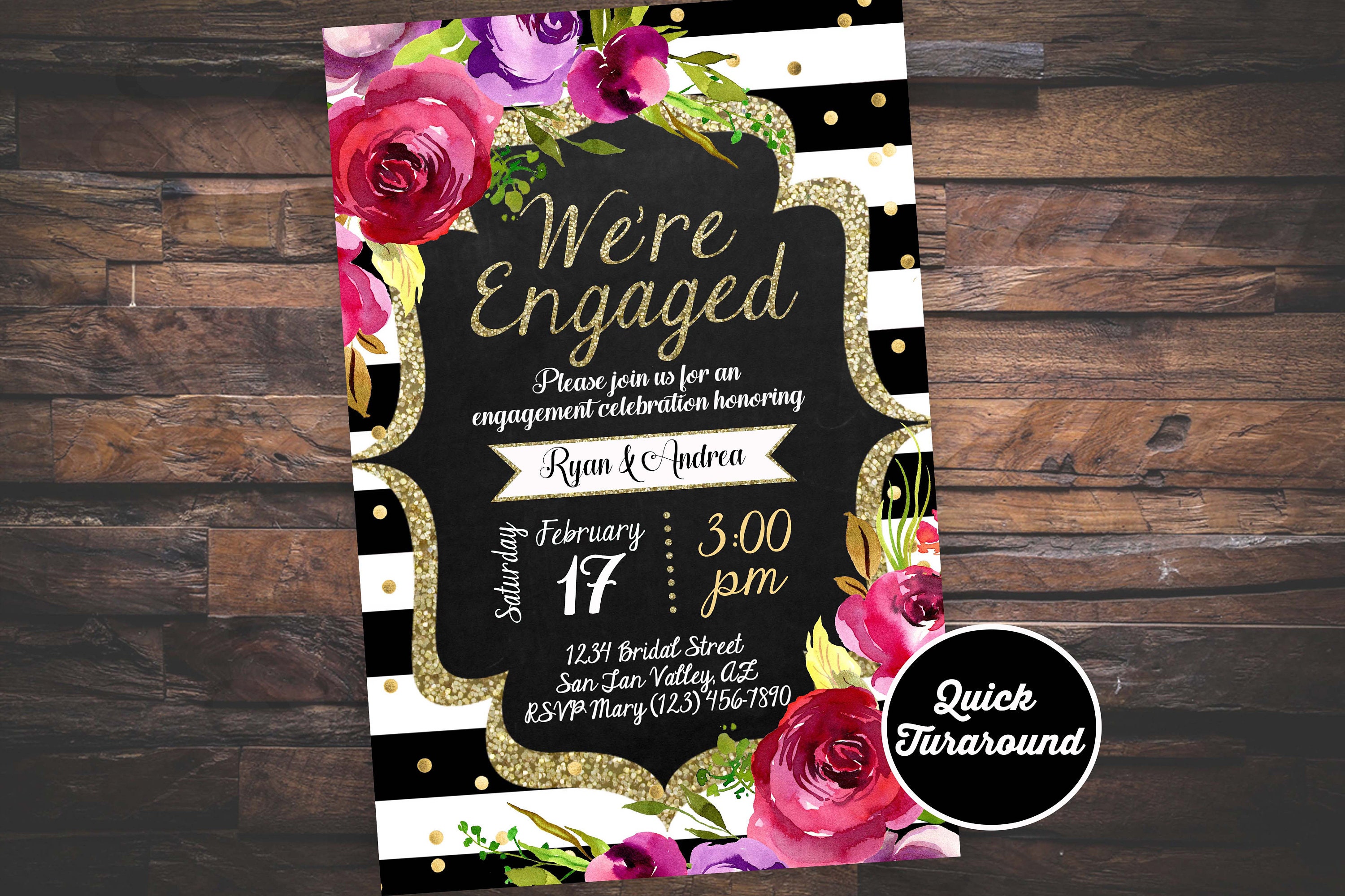 Engagement Invitation Engagement Party Invitation Engagement Etsy