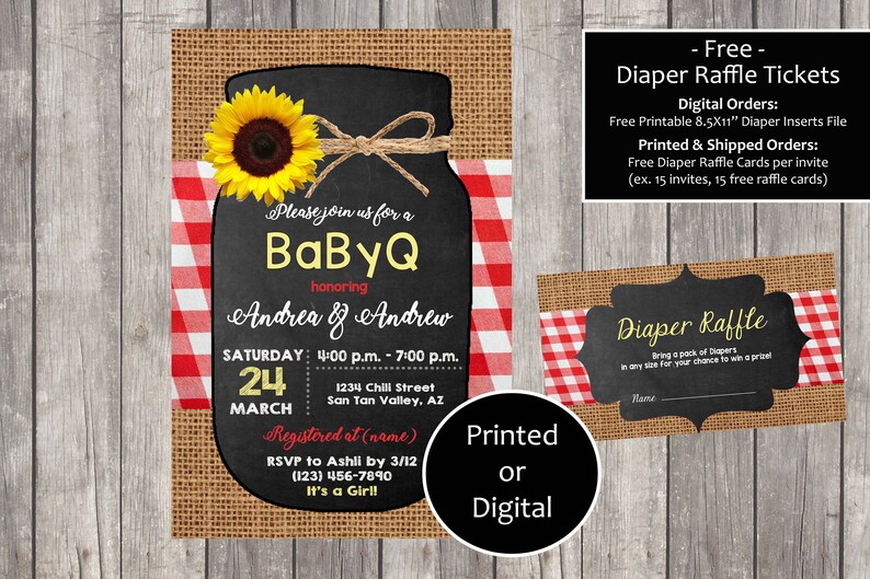 Baby Q Invitation Barbecue Baby Shower Invitation Baby Q Etsy