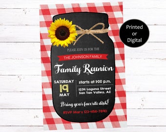 Family Reunion Invitation, Family Reunion BBQ invitation, Family Picnic Reunion Invitation, Picnic Invitation