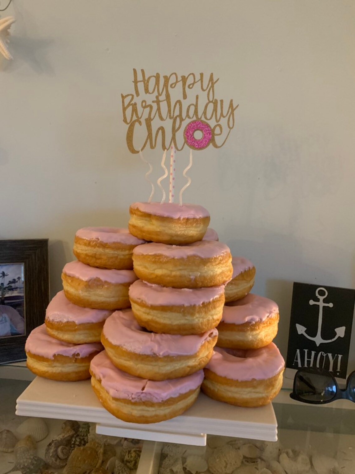 Donut Cake Topper Donut Themed Party Etsy