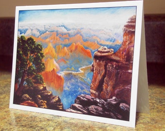 Blank Greeting Card - Grand Canyon with Colorado River