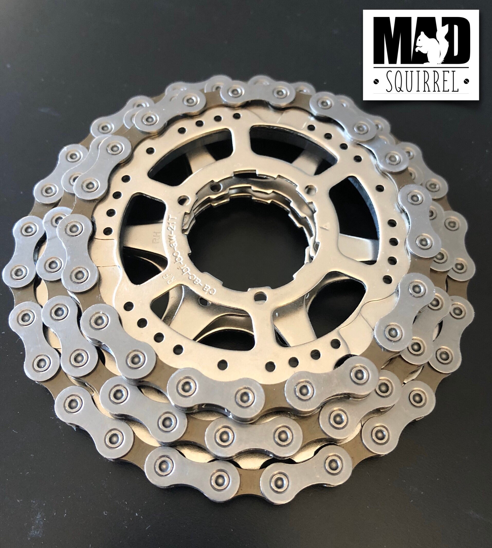 3 Stacking Bicycle Cassette Chain and Sprocket Drinks Coasters