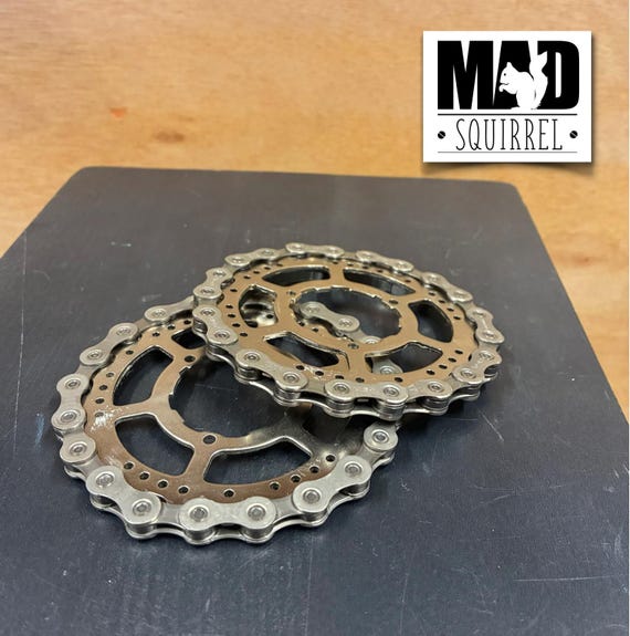 2 Sprocket and Chain Drinks Coasters