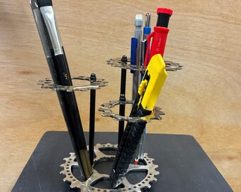 New Multiple Bicycle Sprocket and Carbon Fibre Tube Pen/Tool Holder