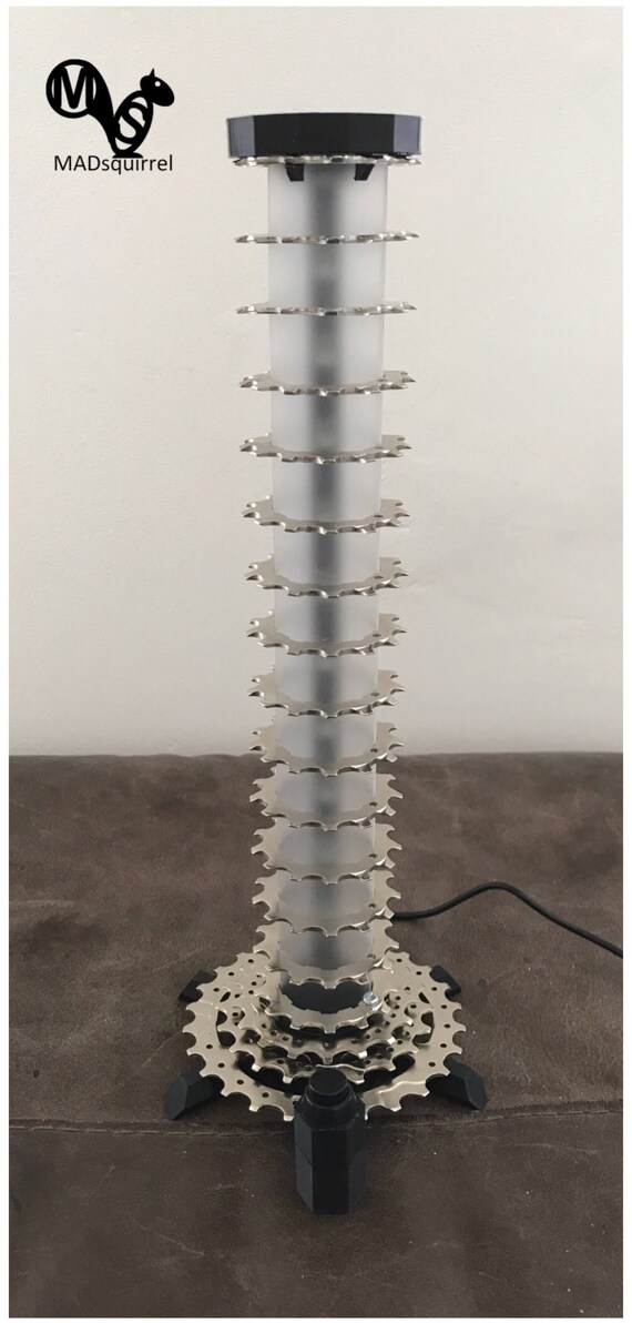 Items similar to Bicycle, Bike Spined Sprocket Lamp, with LED's, made