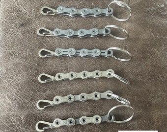 Bicycle Chain Keyring, Upcycled Shimano, SRAM, Campagnolo, Cyclist Gift