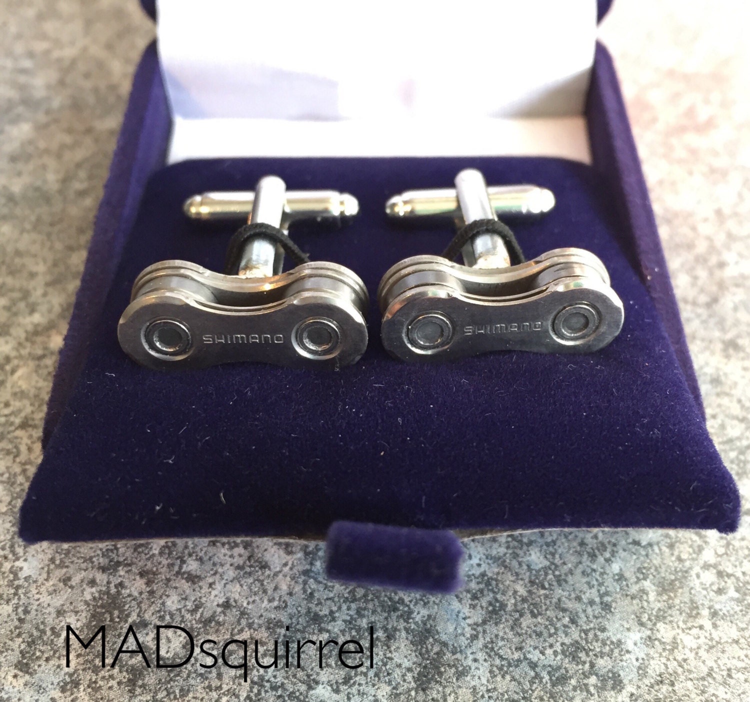 Upcycled Custom Bike Chain Cufflinks