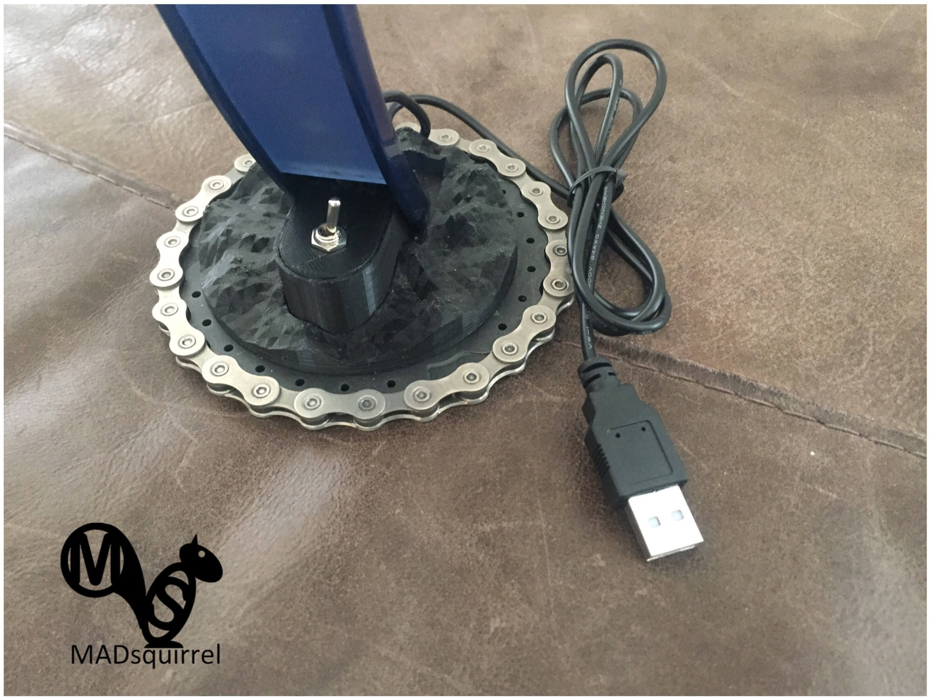 Bicycle, Bike Wheel Rim Section Lamp, using LED's. With a special Base