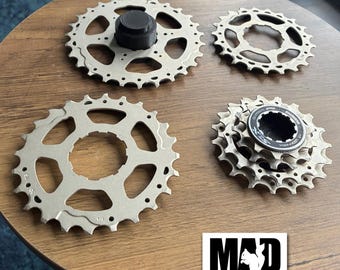 Three Stackable Bicycle Cassette Sprocket Coasters