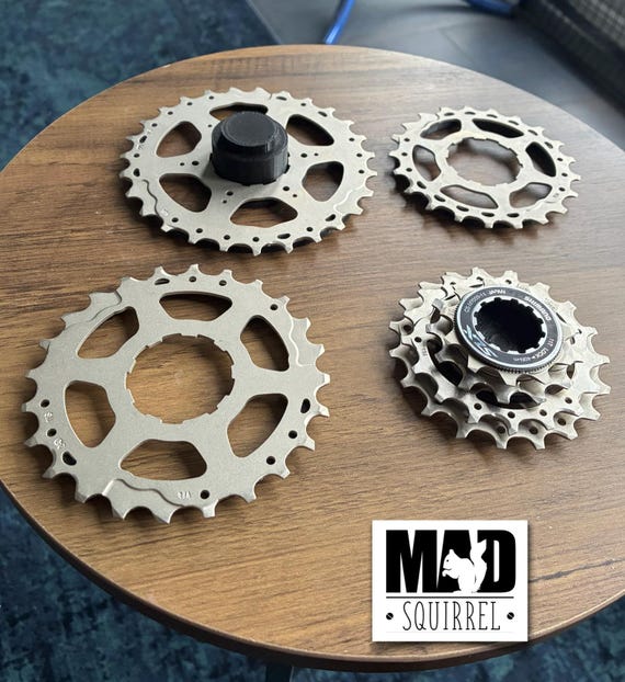 Three Stackable Bicycle Cassette Sprocket Coasters