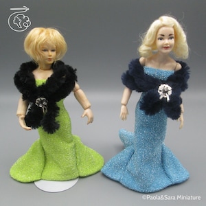 Ropa en miniatura para muñecas phicen y heidi ott y casa de muñecas en escala 1/12