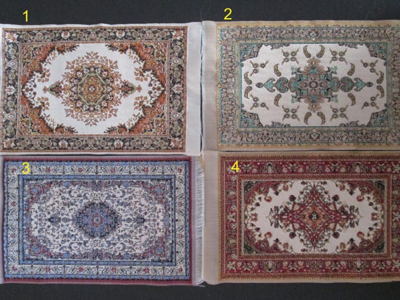 Odoria Tapis miniature à l'échelle 1/12, accessoires pour maison de poupée, rayures Odoria Tapis miniature à l'échelle 1/12, accessoires pour maison de poupée, rayures
