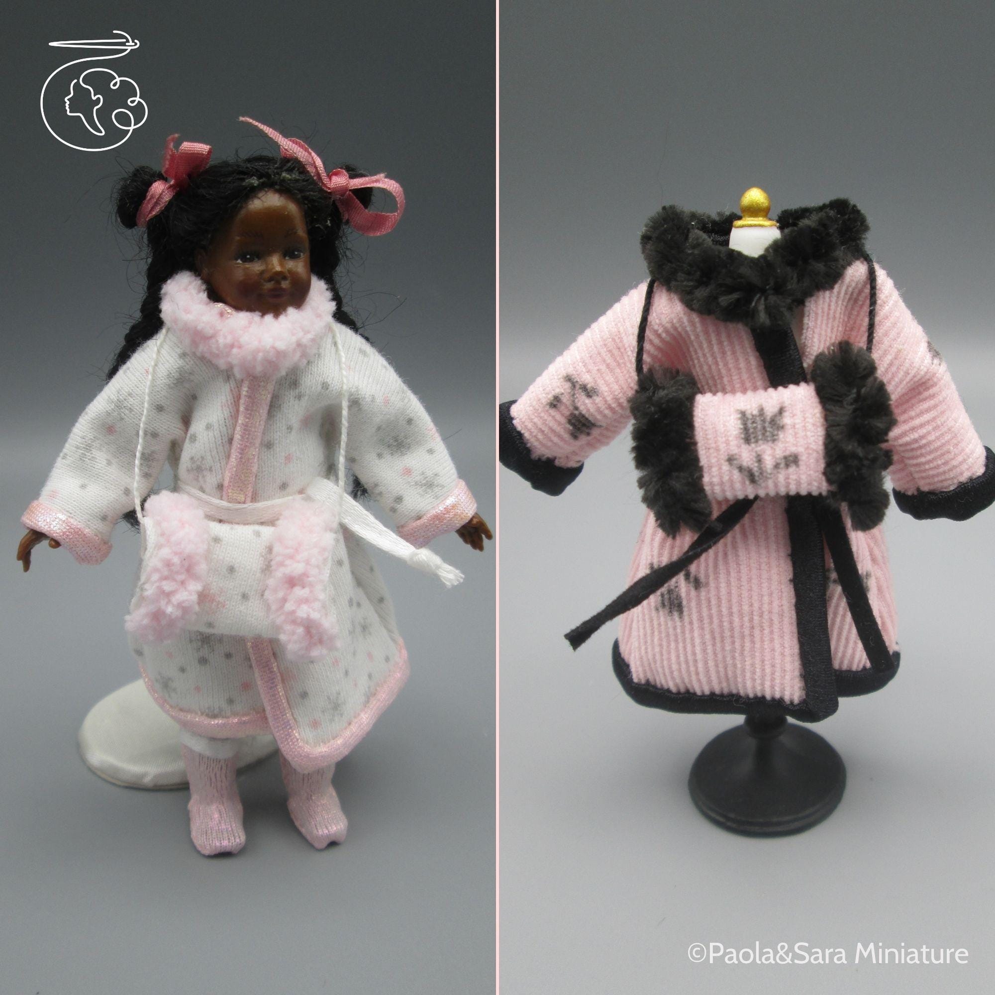 ミニチュアドール服、ハイジ・オット、1/12スケールのドールハウス 
