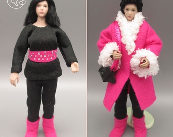 Miniatuurkleding voor poppen, poppenhuizen en poppenhuizen in schaal 1/12