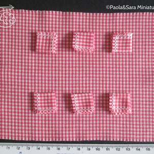 Nappes miniatures pour maison de poupées à l'échelle 1/12 Ensemble avec serviettes Coton 4