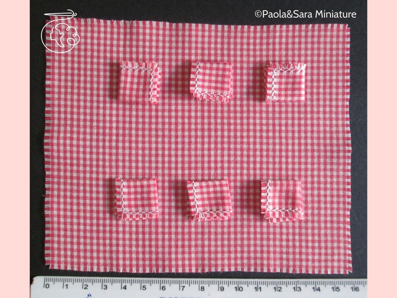 Nappes miniatures pour maison de poupées à l'échelle 1/12 Ensemble avec serviettes Coton 4