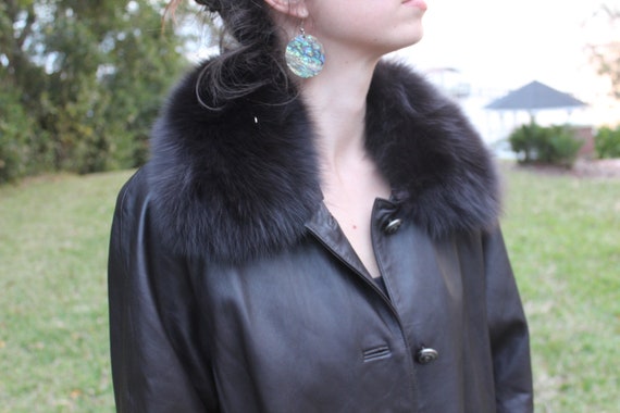 Leather and Fur Coat by Marvin Richards 