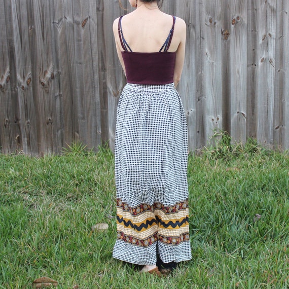 Vintage Cottagecore Checkered Skirt - image 4