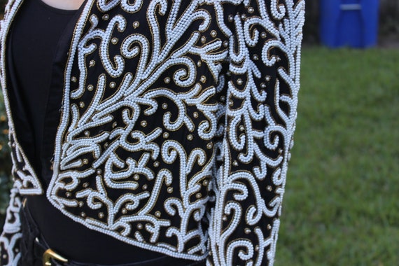 Beaded Cardigan by Laurence Kazar of New York - image 3