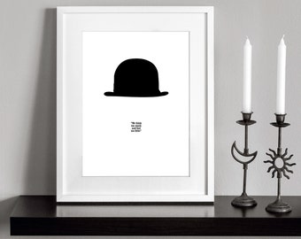 We think too much... Chaplin Series. Printable and decorative wall art. Instant Download for 3 High Resolution JPEG files.