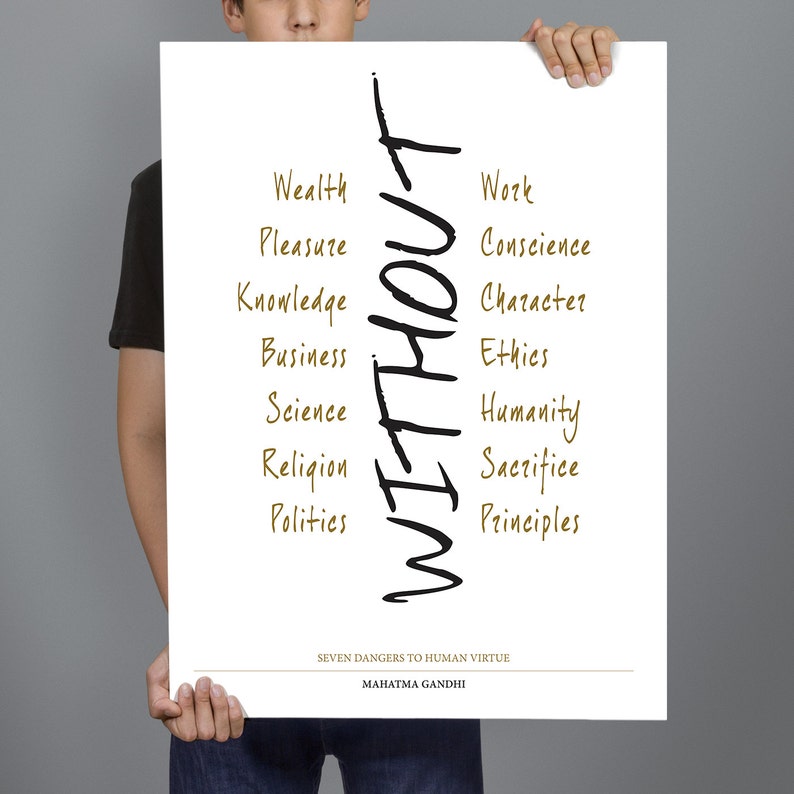 Seven Danger to Human Virtue. Printable Inspirational and - Etsy
