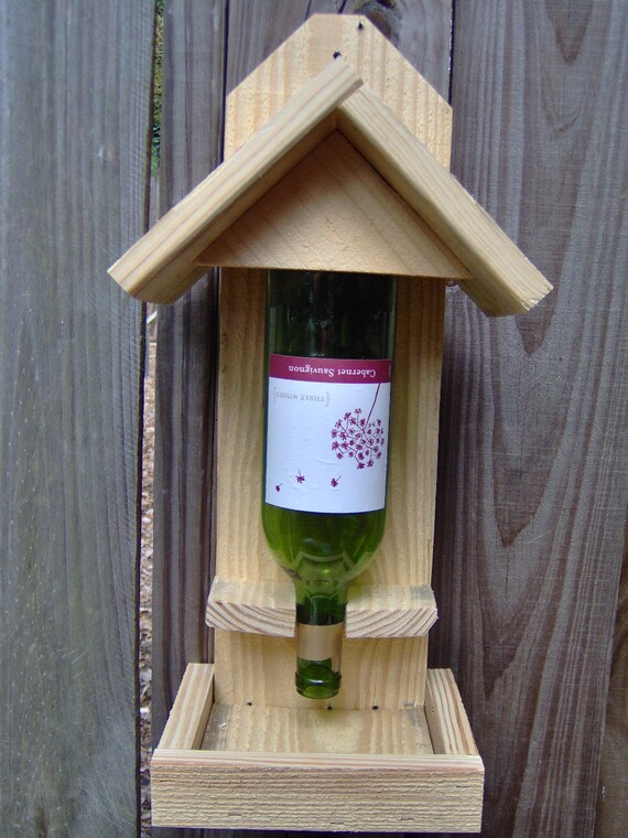 Items similar to Wine Bottle Bird Feeder on Etsy