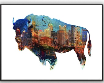 Buffalo Wall Art Etsy