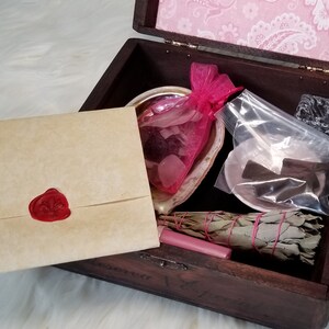 Love Magic, Ritual Love Box, Wooden Box, Magic Box, Ritual Kit, Spellwork, Witches Box, Wooden Box, Ritual Tools, Ritual Candle, Ritual