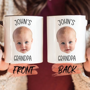 Grandpa Mug Gift, Personalized Baby Face Photo Mug For Grandpa Birthday, Baby Face Coffee Mug, Grandpa Gift, Custom Face Mug For Fathers Day