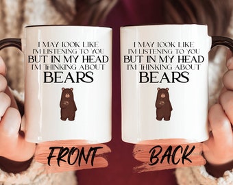 Funny Bear Mug, Bear Coffee Mug For Bear Lovers’ Christmas Gift, Bear Cup, Teddy Bear Mug, Bear Coffee Cup, Cute Bear Mug For Bear Lovers