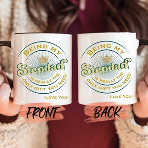Stepdad Gift Mug, Coolest Step Dad Mug For Bonus Dad Fathers Day, Step Father Mug, Stepped Up Dad Mug, Fathers Day Mug, Bonus Dad Mug