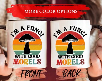 Im A Fungi Mug, Mushroom Mug For Mycophiles Mycelium Movement 2024 Gift, Retro Sunset Mug, Funny Mushroom Mug, Fungi Coffee Mug Gift