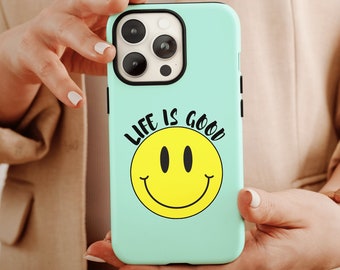 Smile Face Phone Case, Vsco Phone Case For Men And Women Christmas Gift, Aesthetic Phone Case, Trendy Phone Case, Retro Phone Case For Women