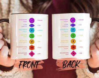 7 Chakra Mug, Yoga Lover Mom Gifts Mug For Women Mother’s Day, Chakra Mug, Yoga Gifts, Yoga Teacher Gift, Yoga Coffee Mug, Yoga Lover Mug