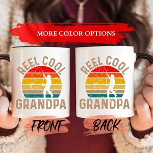 Tazza Reel Cool Nonno, Tazza regalo per il nonno per la festa del papà, Tazza retrò per la pesca del nonno, Tazza da caffè per il nonno, Tazza per lui per il nonno