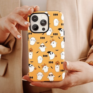 Cute Ghost Phone Case, Ghost Phone Case For Men And Women Birthday Gift, Halloween Phone Case, Cute Spooky Halloween Phone Case For Him/Her