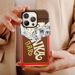 Schokoladenbar Handyhülle, Schokoladen Handyhülle Für Männer und Frauen Weihnachtsgeschenk, Schokoladenbar mit Golden Ticket, Kinder Handyhülle