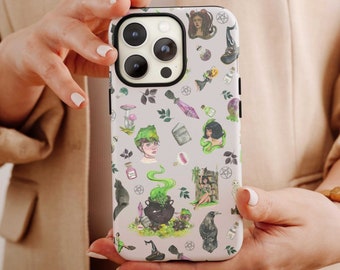 Halloween Witches Phone Case, Halloween Witch Cell Phone Case For Men/Women Halloween Gift, Creepy Phone Case, Witchy Phone Case For Him/Her