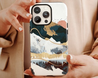 Mountain Abstract Print Phone Case, Mountain Phone Case For Men And Women Christmas Gift, Nature Phone Case, Mountains Phone Case For Camper