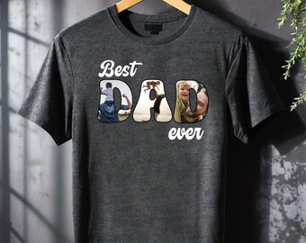 Best Dad Ever Shirt, Personalized Dad Shirt For Father’s Day Gift From Daughter/Son, Custom Papa Shirt, Photo Face Shirt, Best Dad Photo