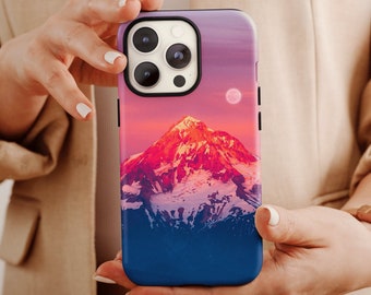 Mountain Sunset Phone Case, Mountain Phone Case For Men And Women Christmas Gift, Nature Phone Case, Mountains Phone Case For Campers