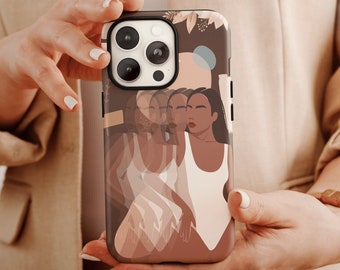 Black Girl Aesthetic Phone Case, Modern Black Women Phone Case For Black Women’s Black History Month Gift, Aesthetic Case, Afro Case For Her