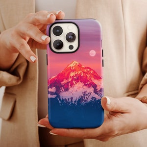 Mountain Sunset Phone Case, Mountain Phone Case For Men And Women Christmas Gift, Nature Phone Case, Mountains Phone Case For Campers