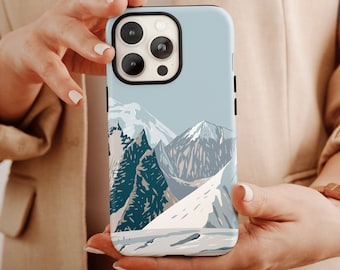 Snowy Mountains Phone Case, Mountain Phone Case For Men And Women Christmas Gift, Nature Phone Case, Mountains Phone Case For Campers