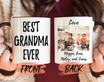 Best Grandma Ever Mug, Grandma Gift Mug For Granny Mother’s Day, Grandma Photo Mug, Worlds Best Grandma, Customized Grandma Mug For Nonna